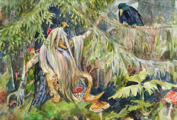 Шипиленко Александр Кузьмич. Лот из пяти эскизов декораций к спектаклю «Аленький цветочек» Московского драматического театра им. А.С. Пушкина